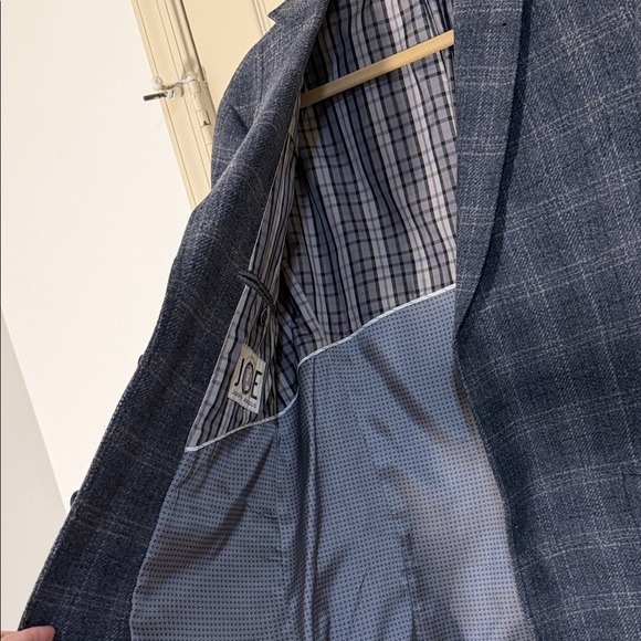 Joseph Abboud Charcoal and Blue Checkered Blazer - Picture 7 of 12